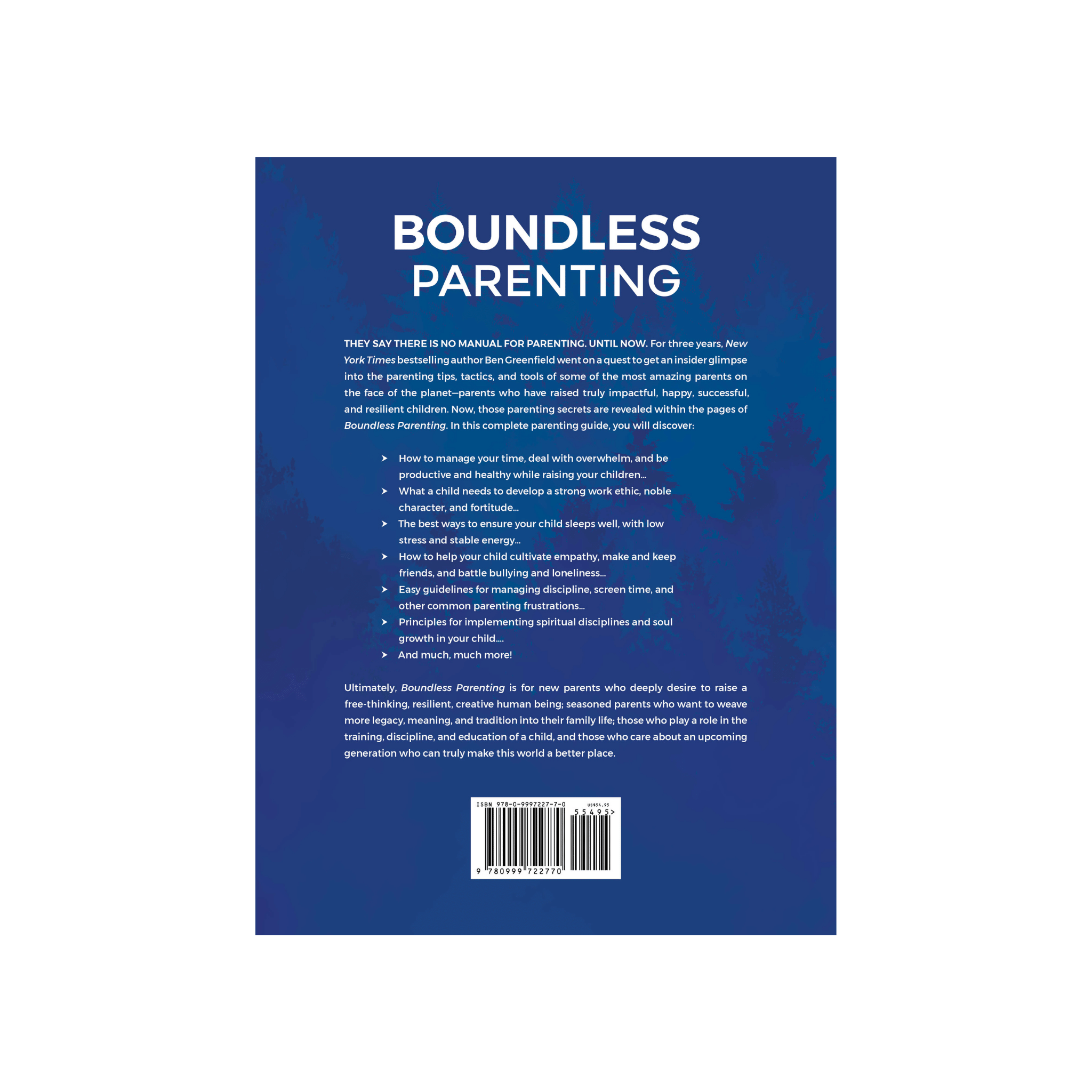 Boundless Parenting Back of Book